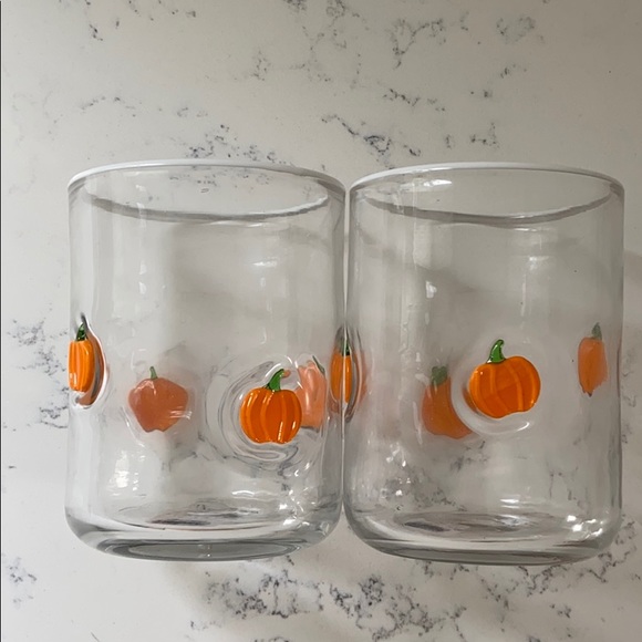 Anthropologie 🎃Harvest Pumpkin Juice Glasses - Picture 8 of 16